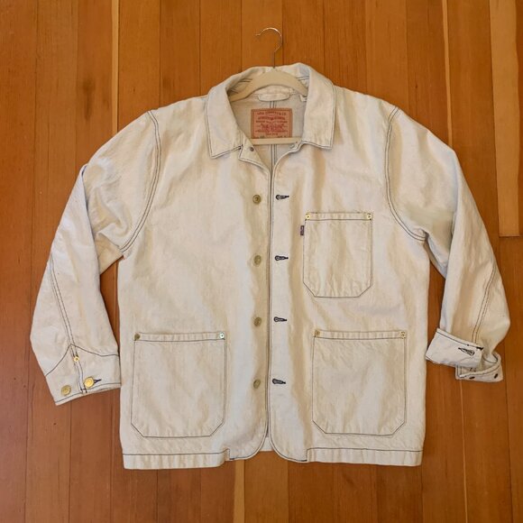 Levi's x Snoop Dogg Limited Edition Unisex Oversized Chore Coat in Ecru